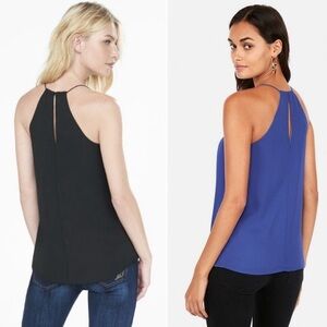 Express REVERSIBLE Barcelona top size XS black and blue color vibrant